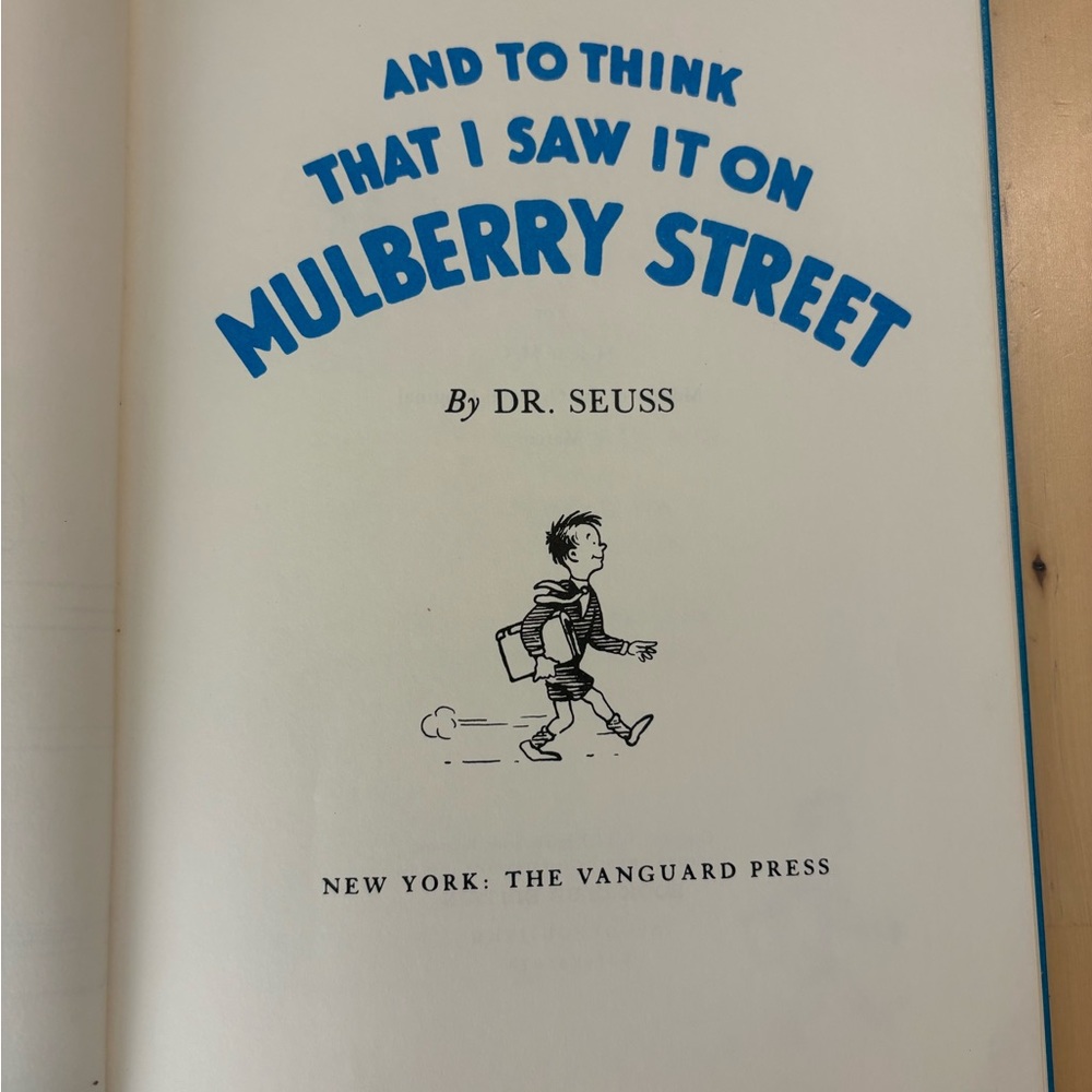 And To Think That I Saw It On Mulberry Street Dr. Seuss 1937 Book Club Edition - Picture 3 of 5